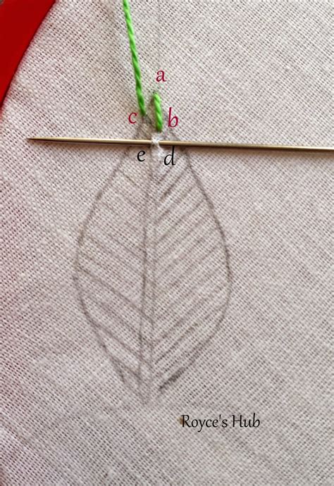 Royce's Hub: Embroidery Stitches For Leaves : Fishbone Stitch and Variations - 2