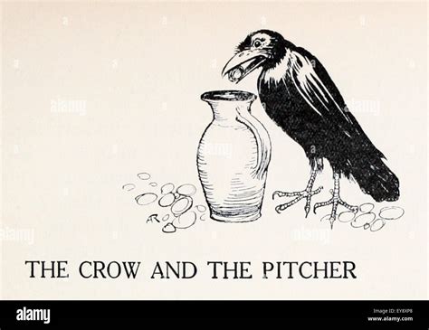 The Crow And The Pitcher Fable By Aesop Circa 600bc A Thirsty