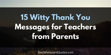 These Thank You Messages For Teachers Are Special And Unique
