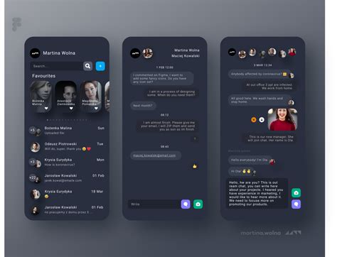 Chat Ui Design App By Martina Wolna On Dribbble