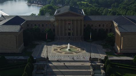5k Stock Footage Aerial Video Flying Over The Philadelphia Museum Of