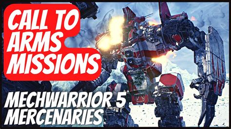 Call To Arms Dlc Missions Part 2 Mechwarrior 5 Mercenaries Youtube