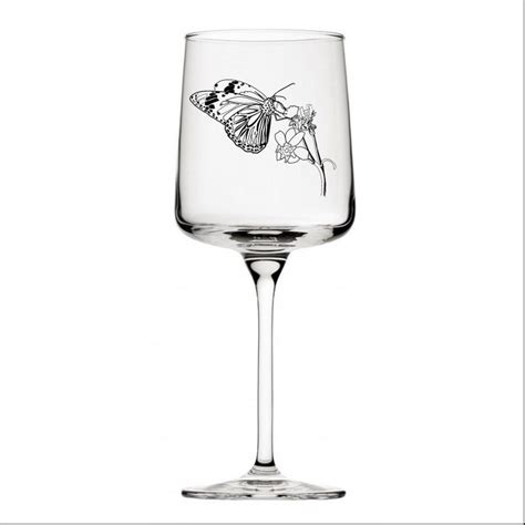 Personalised Butterfly Wine Glass 320ml Wine Drinking Etsy Uk