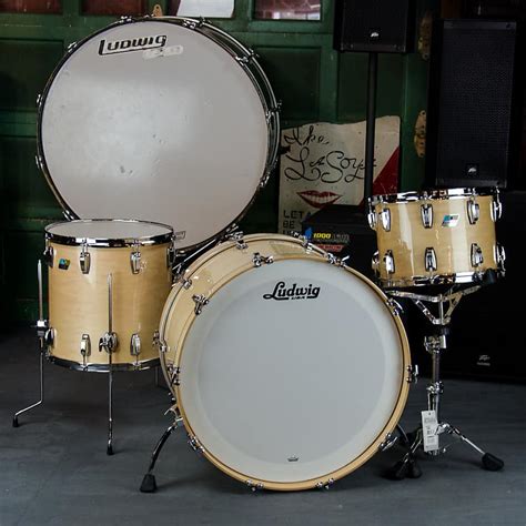 Ludwig Classic Maple Drum Set Natural Maple 4 Piece 26 Reverb