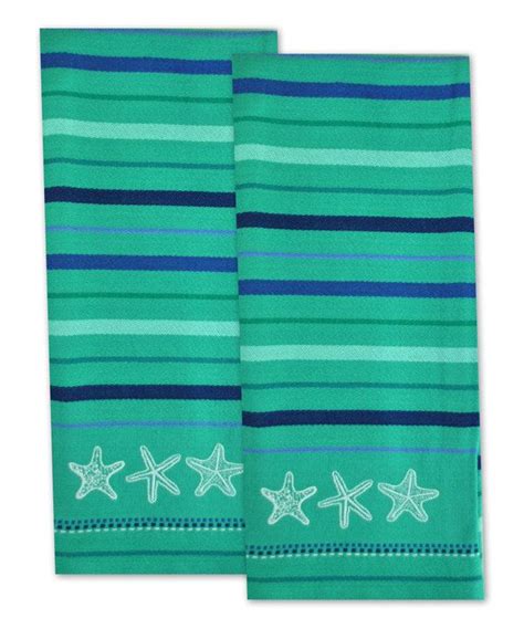 Look At This Starfish Lagoon Embroidered Dish Towel Set Of Two On