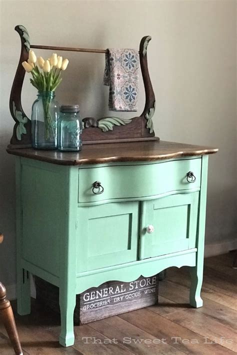 Wash Stand Makeover Dixie Belle Mint Julep Farmhouse Furniture Rustic
