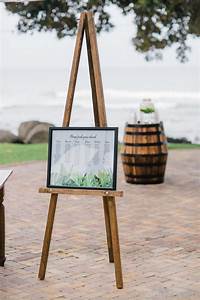 Framed Seating Chart On Easel Maui Wedding Planners Seating Charts