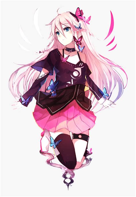 Anime Girl Pink Hair Png Ia Vocaloid Wallpaper Iphone Transparent