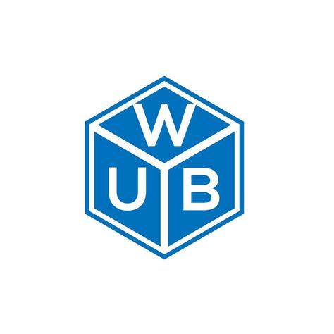 Wub Letter Logo Design On Black Background Wub Creative Initials