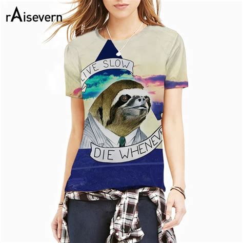 Buy Raisevern New Fashion 3d T Shirt Sloth Motto T
