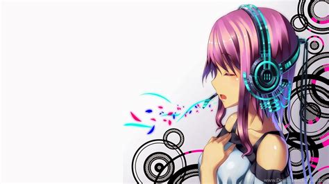 Anime Girl Abstract Headphone Hd Wallpapers 1680x1050 Desktop Background