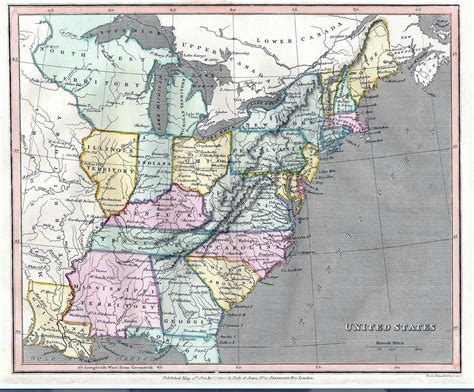 Us Map 1820