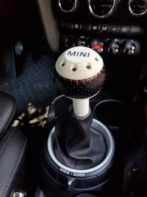 Mini Cooper Weighted Shift Knob With Leather Stitching Rfunctionalprint