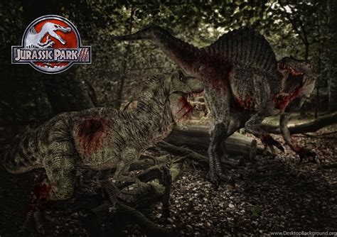 Jurassic Park 3 Spinosaurus Vs T Rex Wallpaper Desktop Background