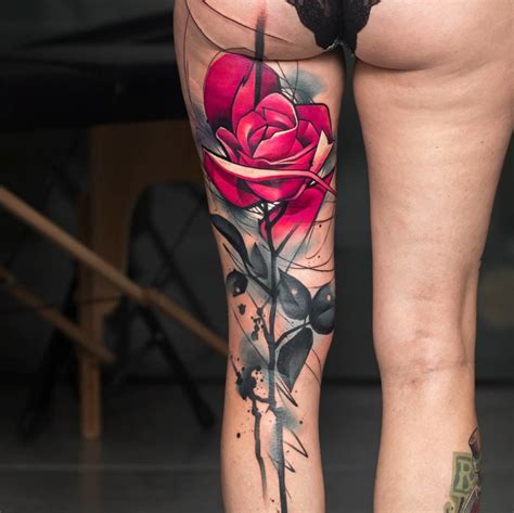 Red Rose Tattoos By Tattoo Artist Uncl Paul Knows
