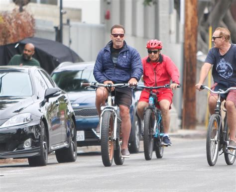 Arnold Schwarzenegger Spotted Biking Through Los Angeles