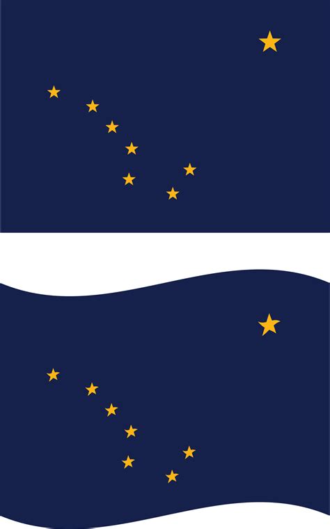 Bandera Del Estado De Alaska Sobre Fondo Blanco Símbolo Del Estado De