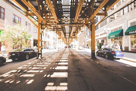 Street Urban Sunlight Symmetry Chicago Wallpapers Hd Desktop And