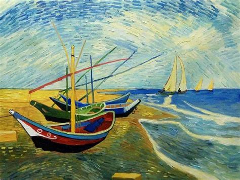 Van Gogh Fishing Boats On The Beach At Saintes Maries