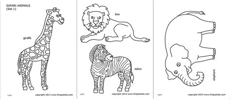 Animal Printable Safari Animal Outlines