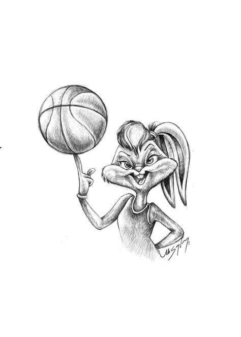 Lola Bunny Basketball Png Digital Drawing Download Printable Etsy