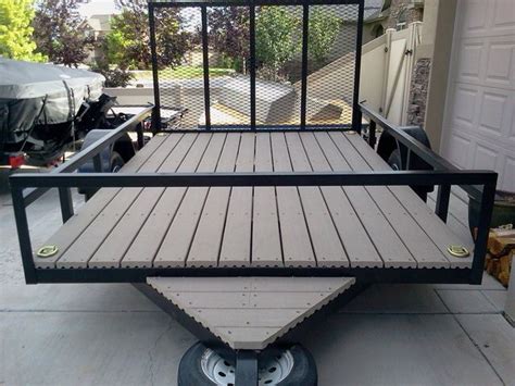 The new flooring gives an ode to the cozy and. Composit deck on utility trailer. | Utility trailer, Utv trailers, Work trailer