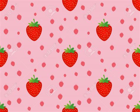 Free Download Seamless Strawberry Pattern On Pink Background Vector