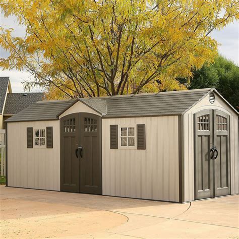 Lifetime 20 X 8 Outdoor Storage Shed With 2 Doors 60127 601