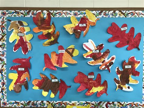 Fall Preschool Leaf Paintings With Images Preschool Crafts Fall