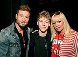 Brian Littrell, his son Baylee Thomas Wylee Littrell and his wife ...
