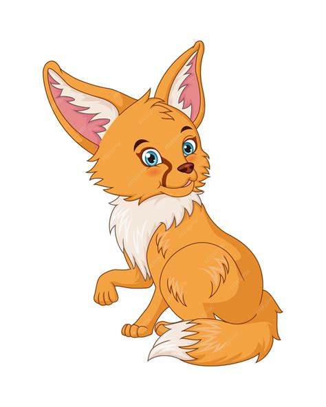 Premium Vector Cute Fox Cartoon On White Background