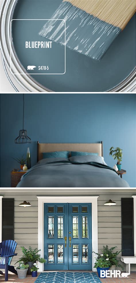 The name of this paint from behr says it all: See what the Behr 2019 Color of the Year, Blueprint, can ...