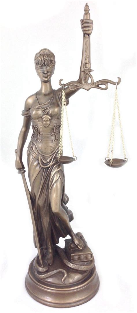 Blind Lady Of Justice Statue Themis Perfect For Every Attorney