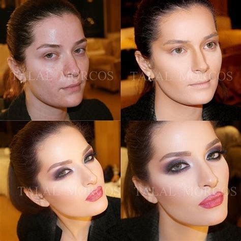 Dark Hair Girl Makeup Transformation Contouring Highlighting Smokey