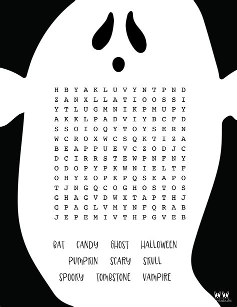 Halloween Word Search Free Printable