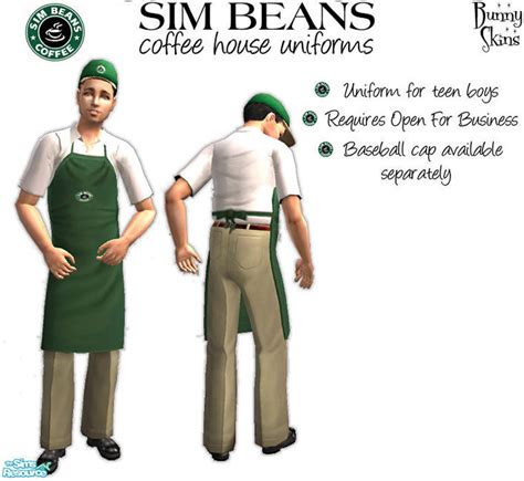 The Sims Resource Sim Beans Uniform For Teen Male
