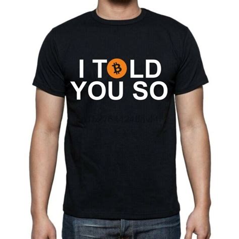 Bitcoin I Told You So Fun T Shirt Hodl To The Moon Btc T Shirt S Xxl In T Shirts From Men S