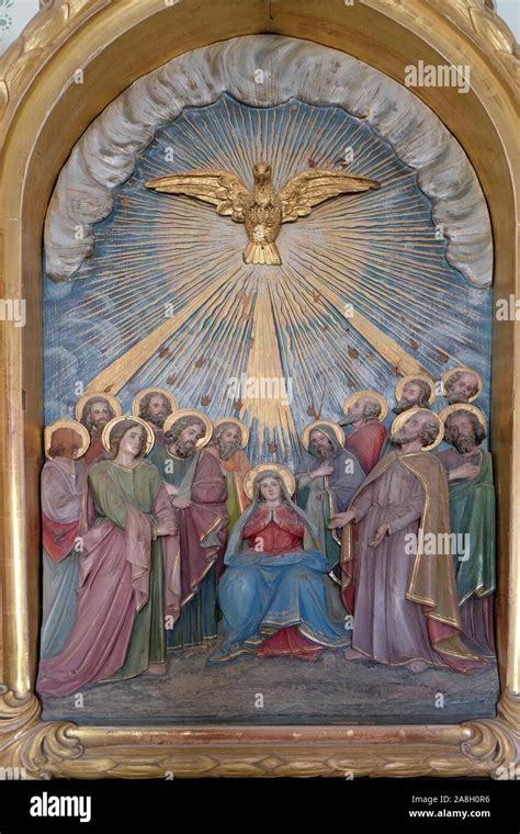 Pentecost The Descent Of The Holy Spirit In The Chapel In The Village