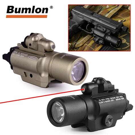 Tactical Red Dot Laser Sight Led Flashlight Combo 20mm Picatinny Rail