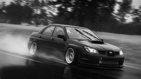 Subaru Wrx Sti Bw Wet Motion Blur Hd Wallpaper Cars
