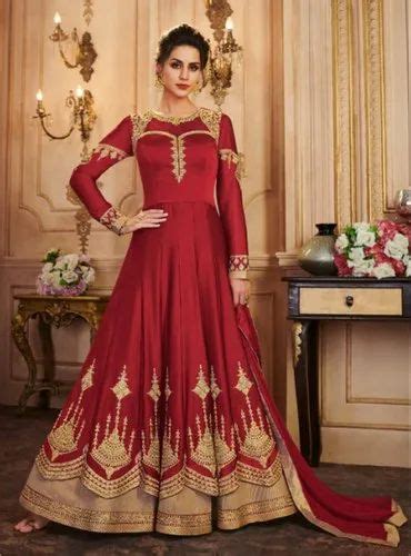 Faux Georgette Bridal Wear Semi Stitch Anarkali Salwar Suit Dry Clean At Rs 1795 In Surat