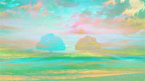 Impressionism Trees Pastel Digital Art By Mary Clanahan Fine Art America
