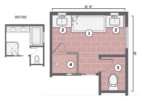 20 4 Piece Bathroom Plan