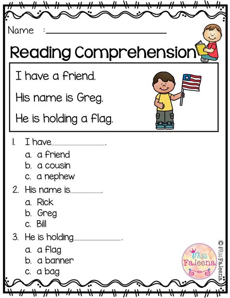 Kindergarten Reading Comprehension Worksheets In 2020 Reading