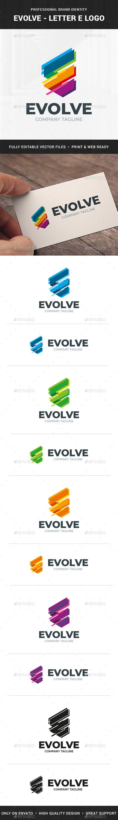 Evolve Letter E Logo Logo Templates Graphicriver