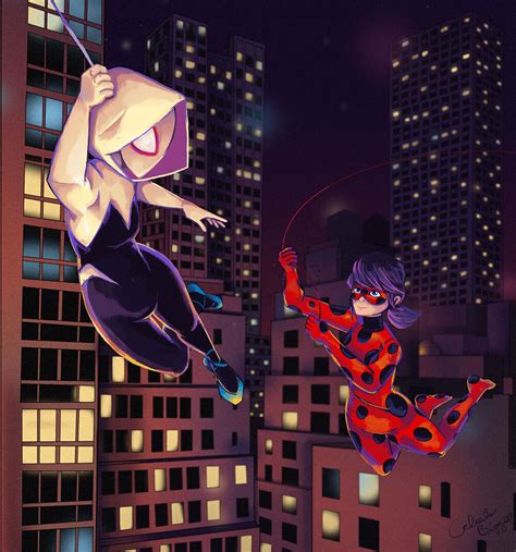 Artstation Spider Gwen And Miraculous Ladybug