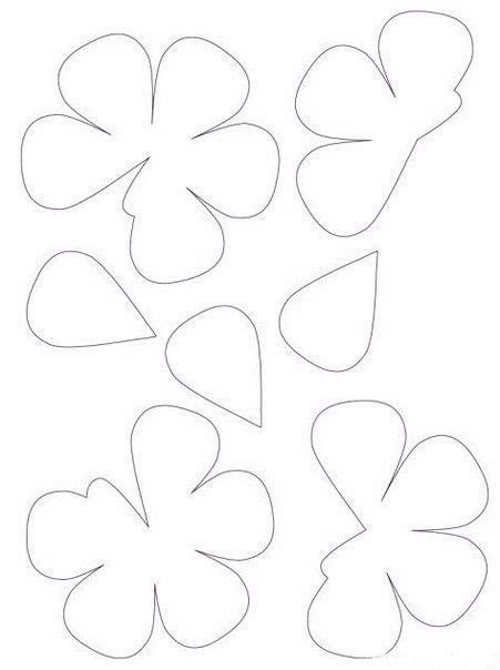 Pin By ирина On цветы Flower Petal Template Flower Template Paper