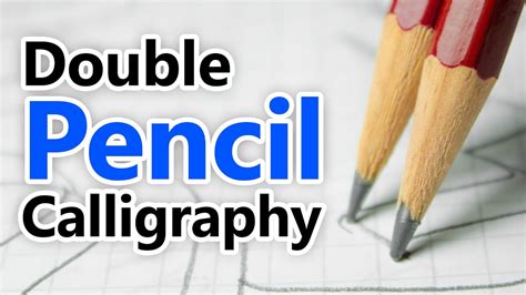 Next, you could proceed to study the pointed nib and the typefaces that rely on it. Writing Italic Calligraphy with two pencils - YouTube