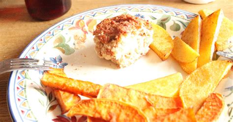 Papas Y Batatas Fritas Con Hamburguesas Rellenas Receta De Jorge Georg