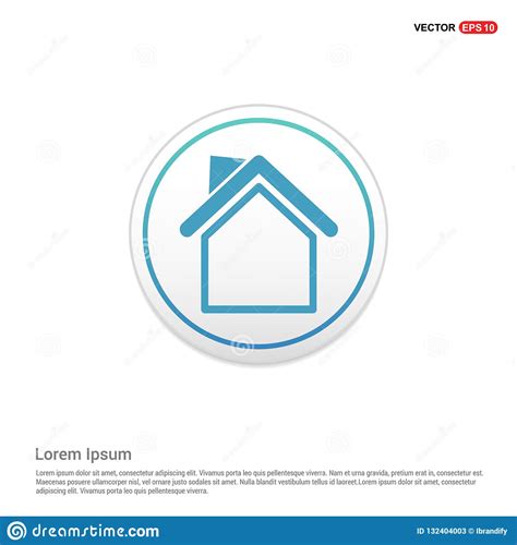 Home Icon White Circle Button Stock Vector Illustration Of